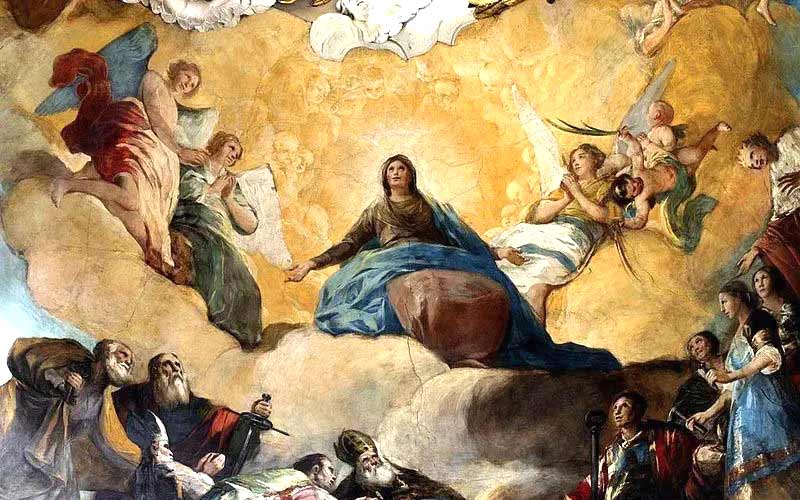 Foto del freco Regina de la Basílica de la virgen del Pilar en Zaragoza