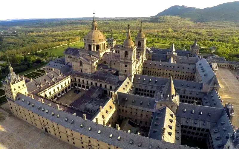 Foto aérea del monasterio de San Lorenzo del Escorial